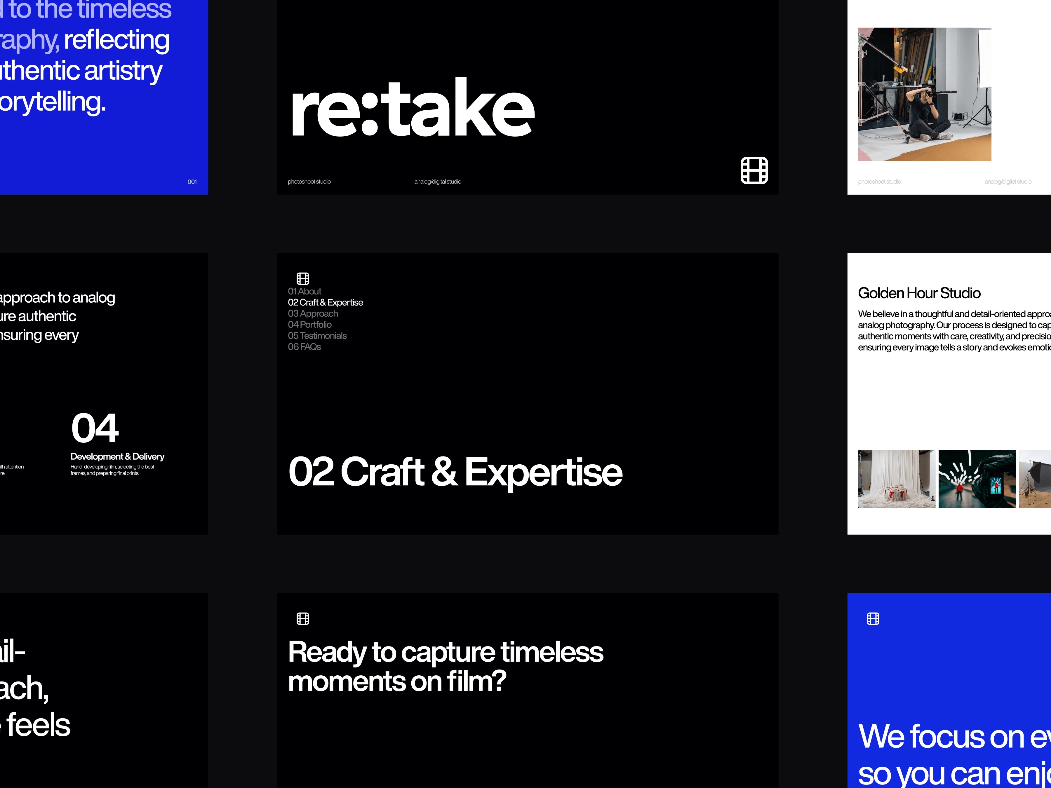 Editorial studio index concept slide